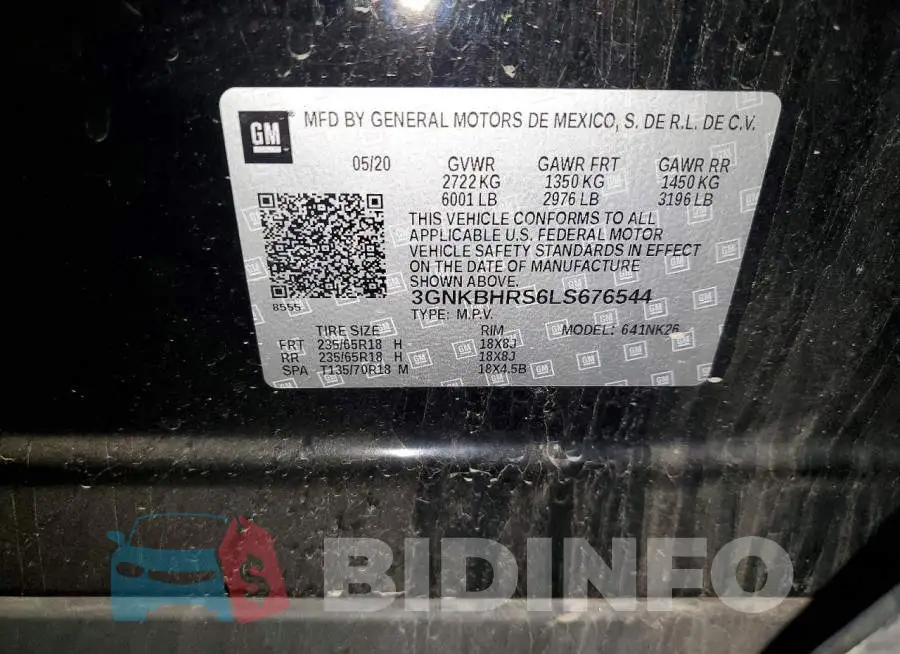3GNKBHRS6LS676544 Photo# 13