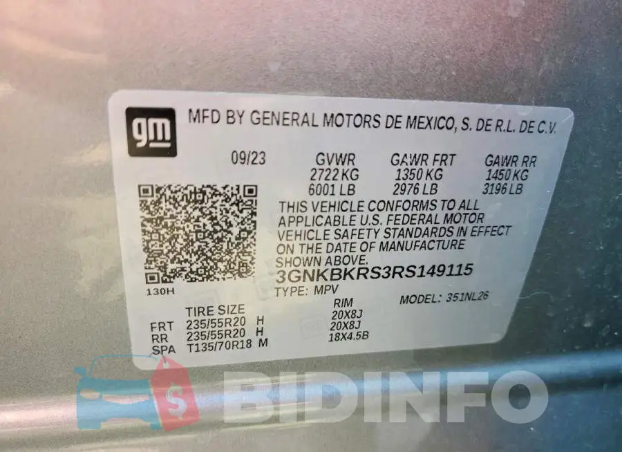 3GNKBKRS3RS149115 Photo# 14