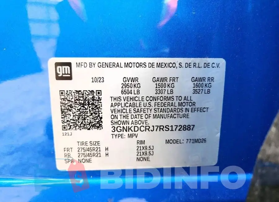 3GNKDCRJ7RS172887 Photo# 14