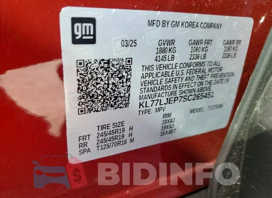 KL77LJEP7SC265451 Photo# 13