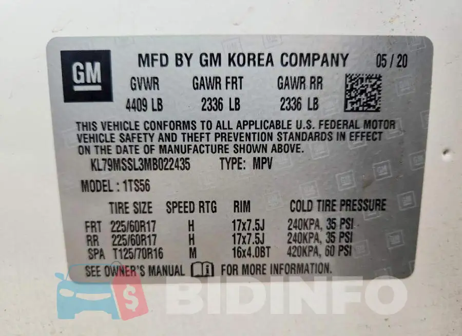 KL79MSSL3MB022435 Photo# 13