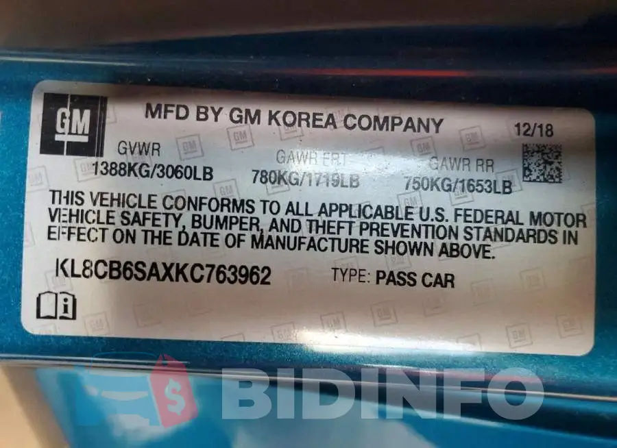 KL8CB6SAXKC763962 Photo# 12