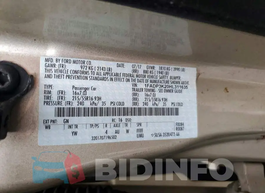 1FADP3K20HL311635 Photo# 12