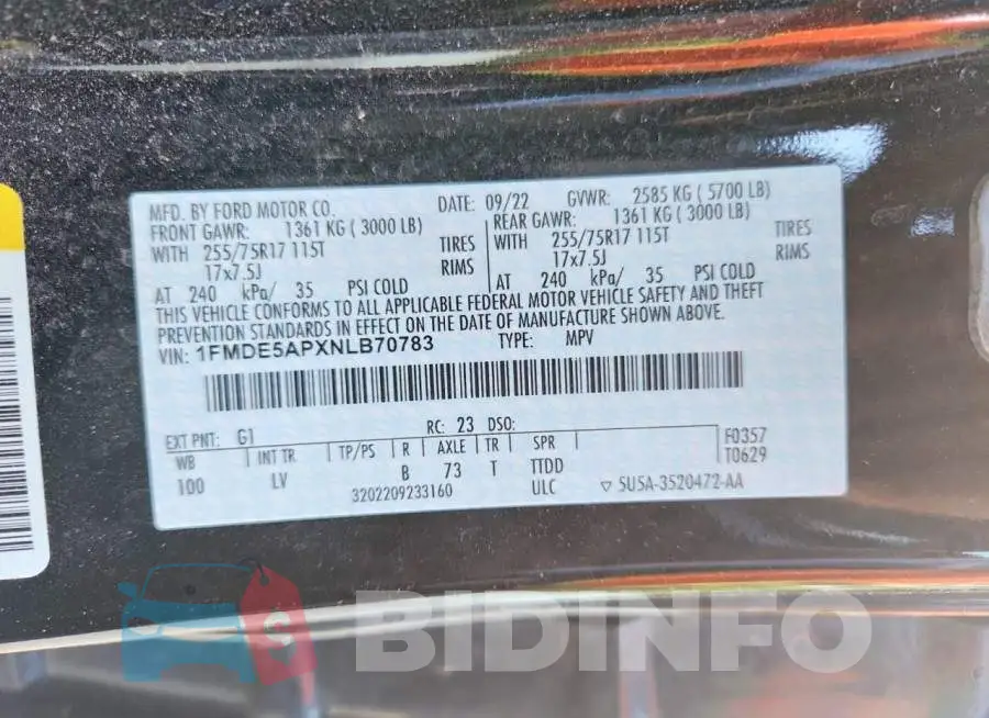 1FMDE5APXNLB70783 Photo# 13