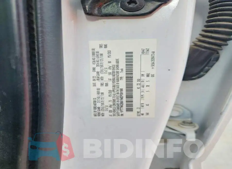 1FT7W2B61NEF59190 Photo# 12
