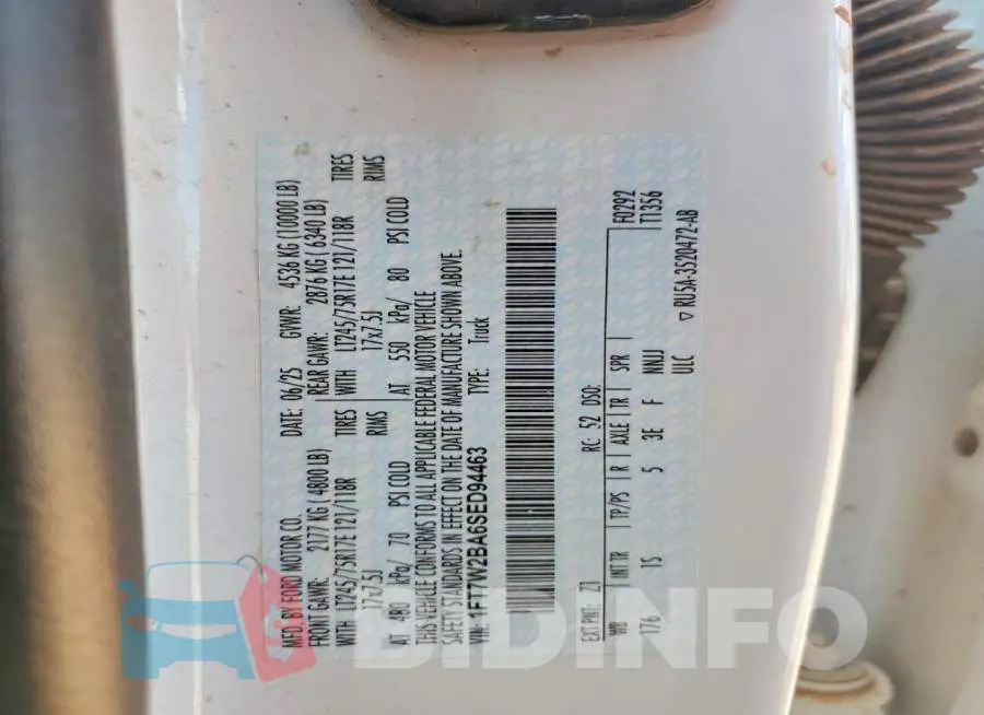 1FT7W2BA6SED94463 Photo# 13