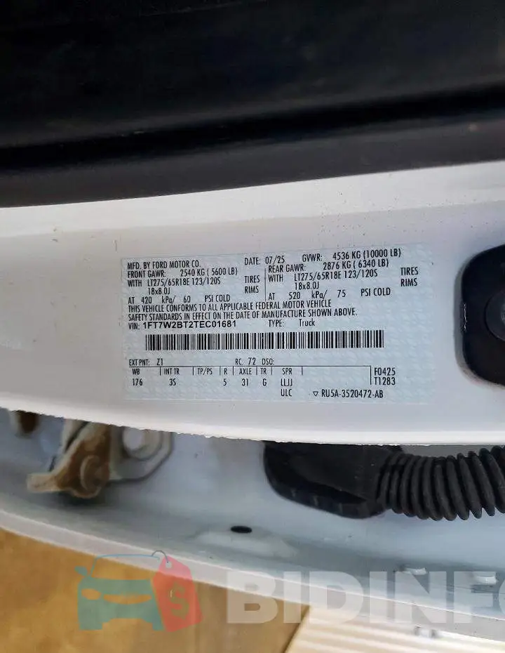 1FT7W2BT2TEC01681 Photo# 12