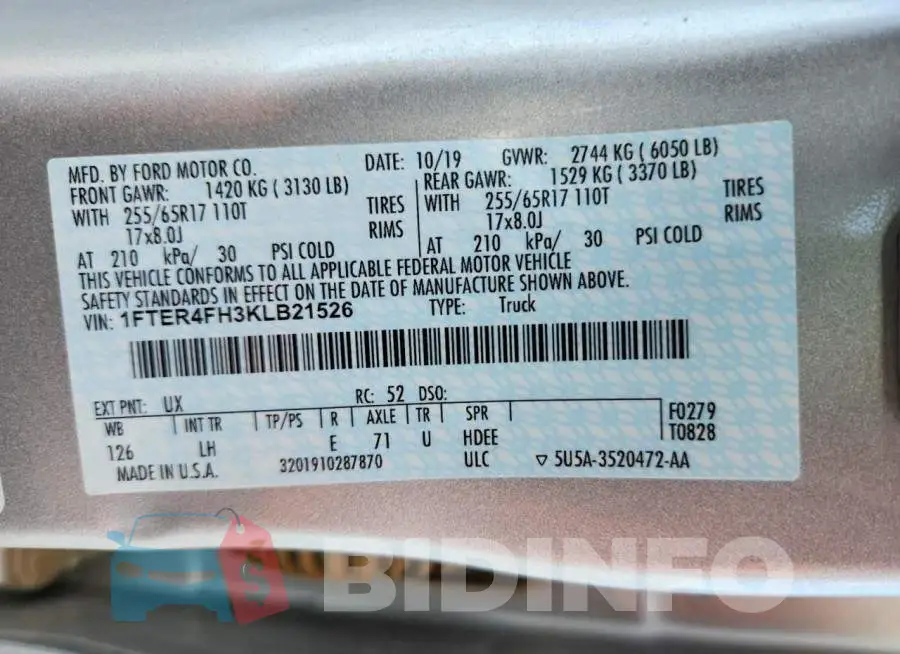 1FTER4FH3KLB21526 Photo# 12