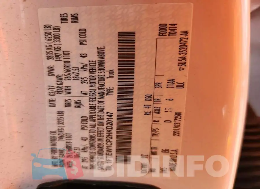 1FTEW1CP2HKD20147 Photo# 12