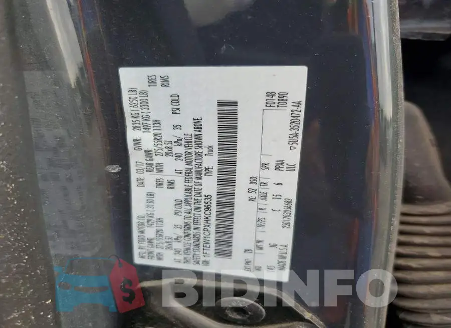 1FTEW1CPXHKC96535 Photo# 12