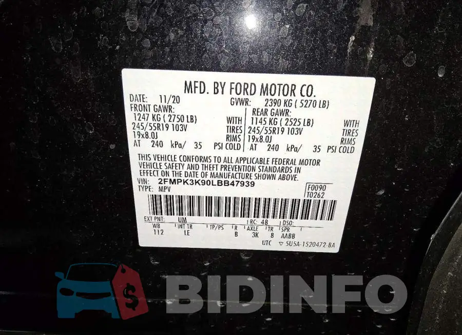 2FMPK3K90LBB47939 Photo# 13