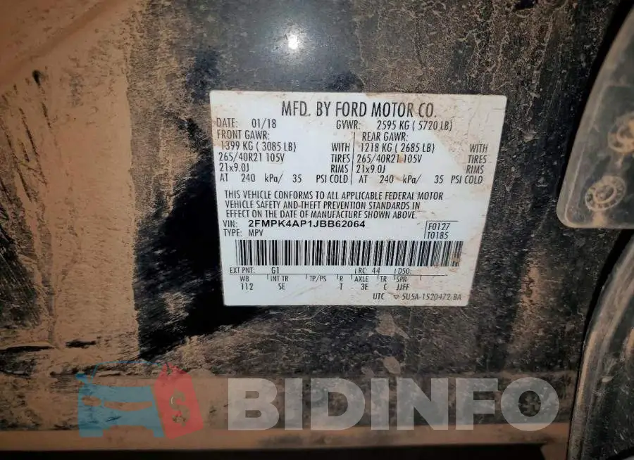 2FMPK4AP1JBB62064 Photo# 13