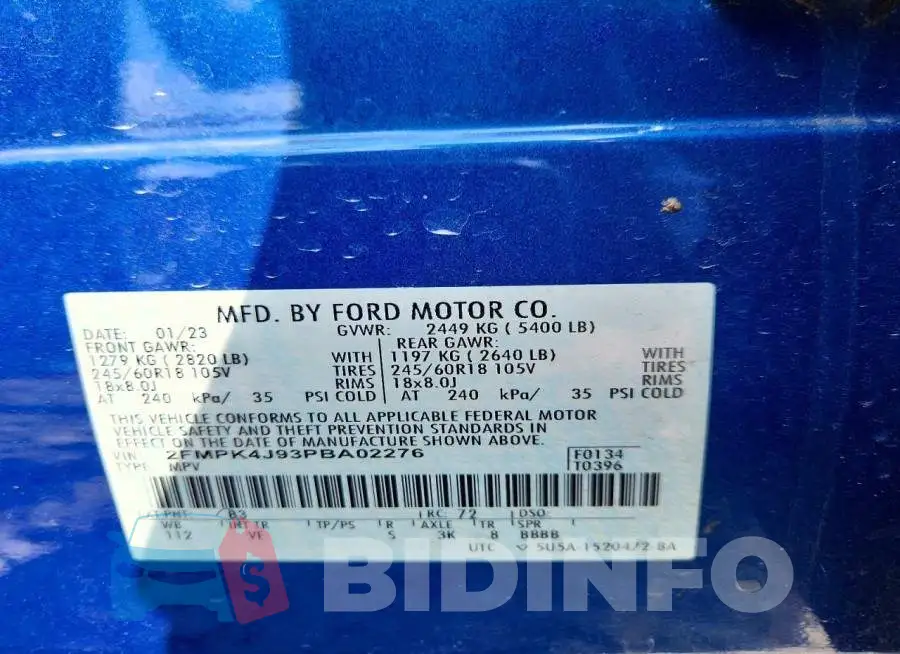 2FMPK4J93PBA02276 Photo# 13