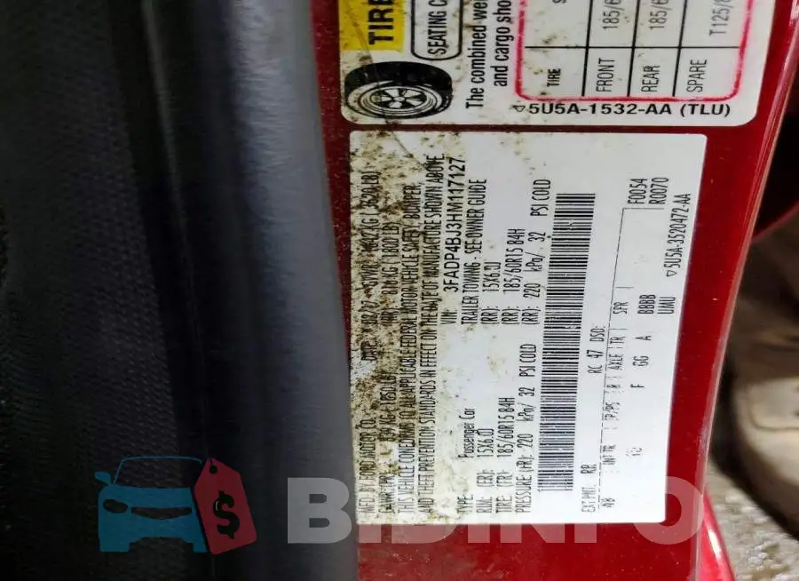 3FADP4BJ3HM117127 Photo# 13