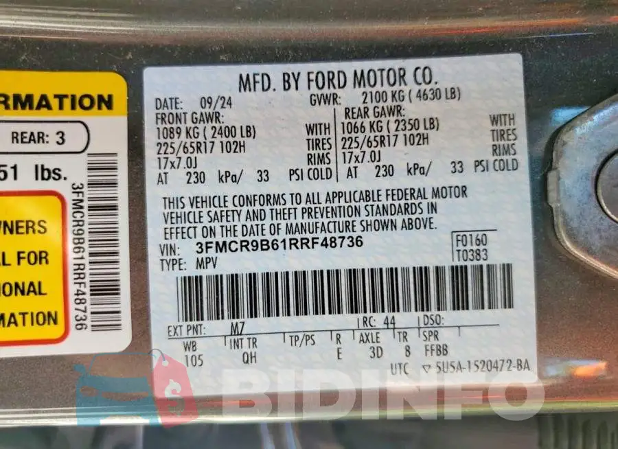 3FMCR9B61RRF48736 Photo# 14