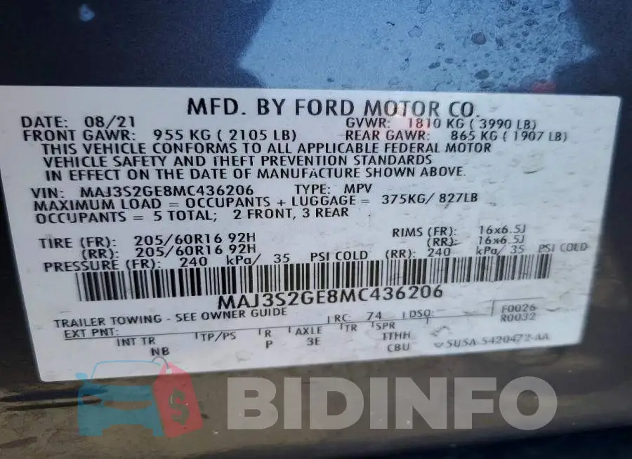 MAJ3S2GE8MC436206 Photo# 13