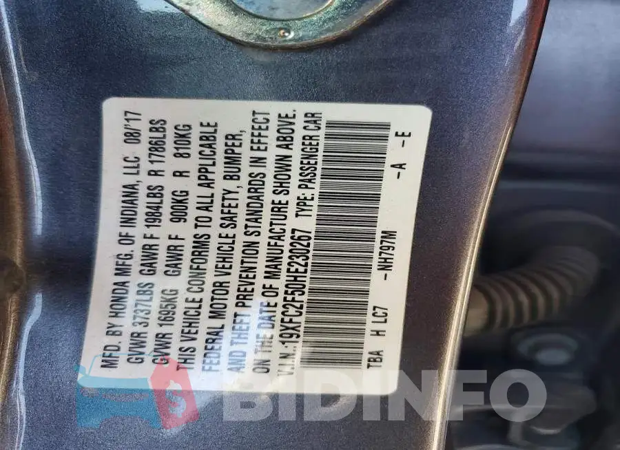 19XFC2F50HE230267 Photo# 13