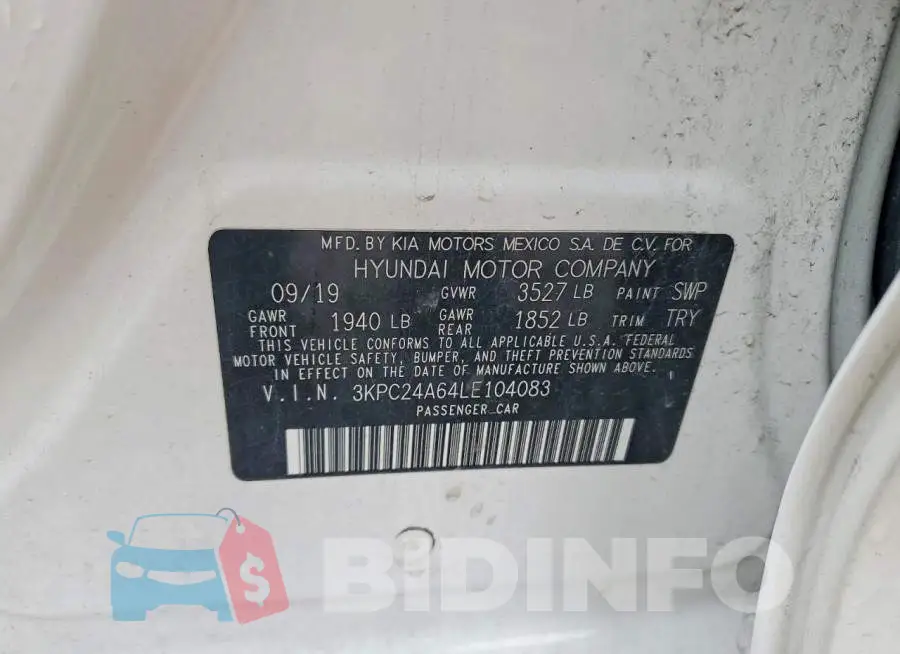 3KPC24A64LE104083 Photo# 12