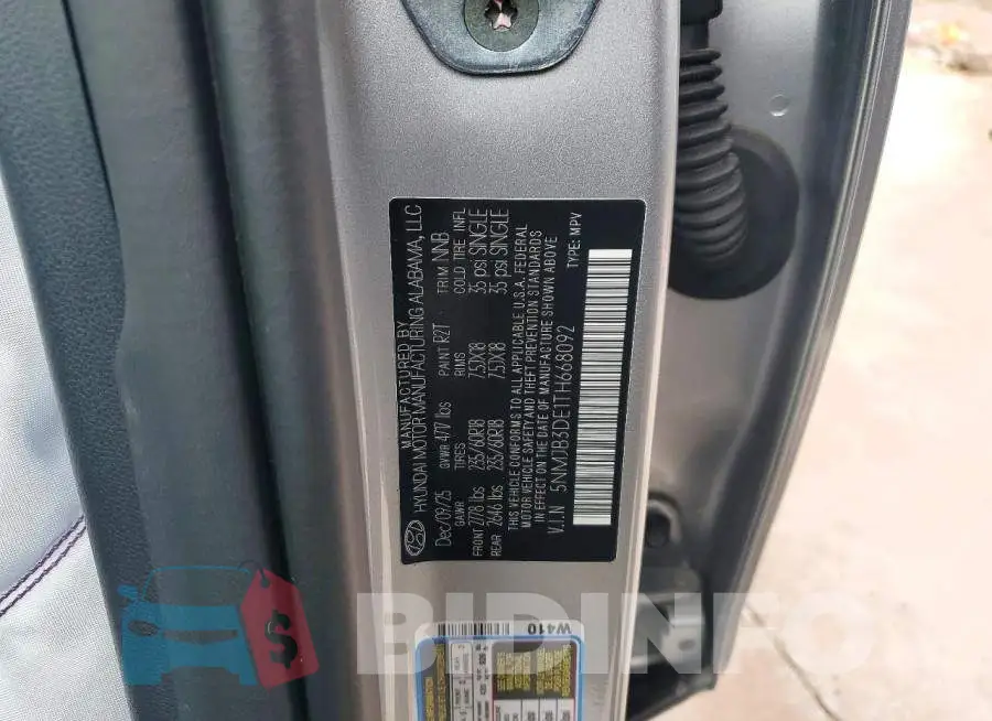 5NMJB3DE1TH668092 Photo# 14