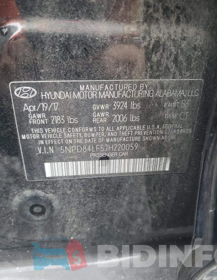 5NPD84LF5JH220059 Photo# 12