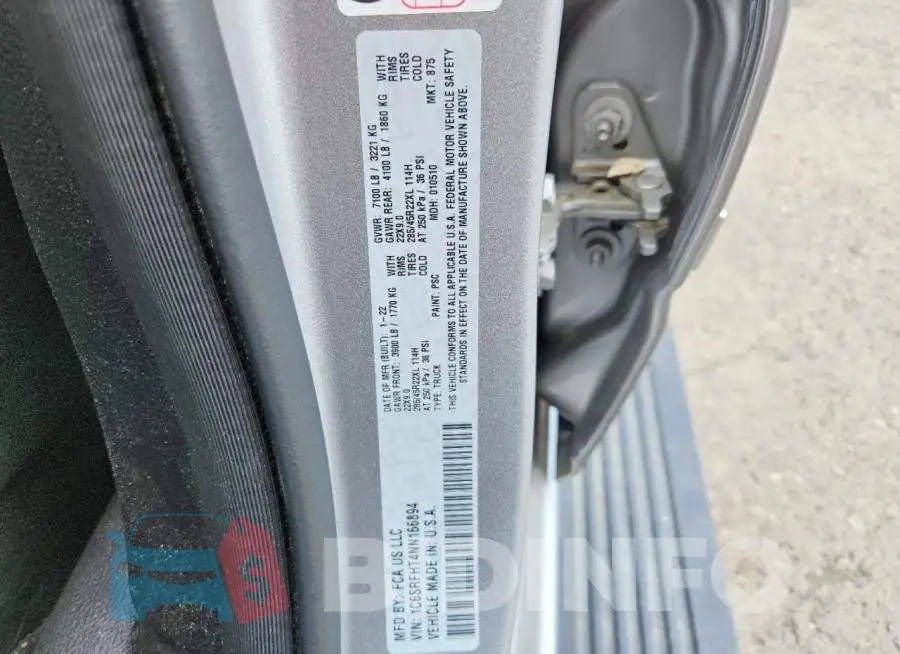 1C6SRFHT4NN166894 Photo# 13