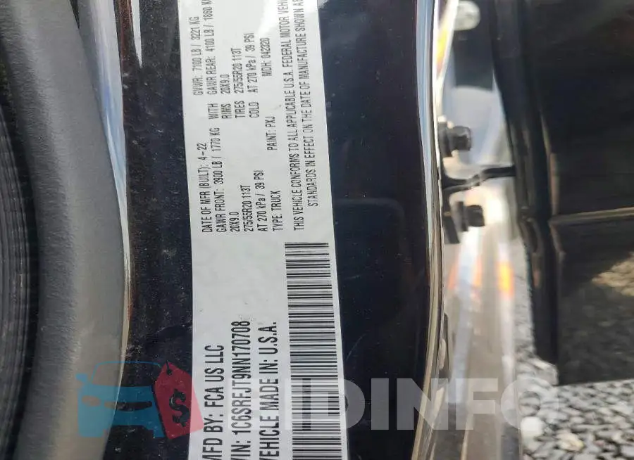 1C6SRFJT9NN170708 Photo# 12