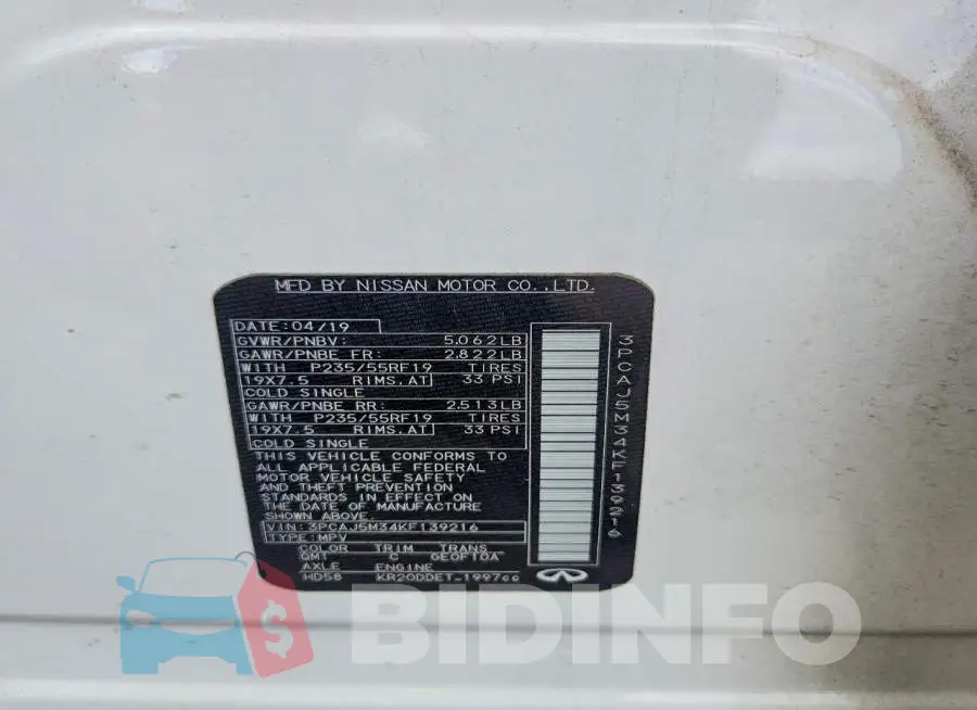 3PCAJ5M34KF139216 Photo# 13