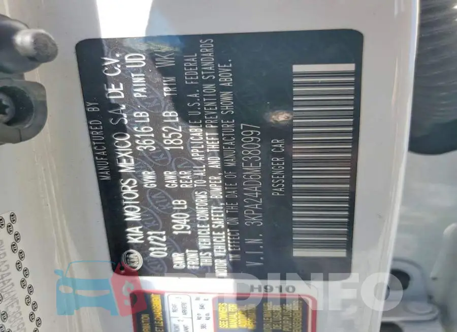 3KPA24AD6ME380997 Photo# 12