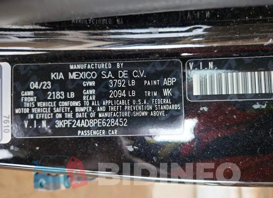 3KPF24AD8PE628452 Photo# 13