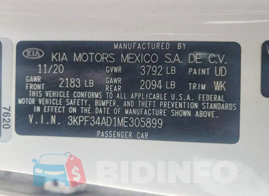3KPF34AD1ME305899 Photo# 12