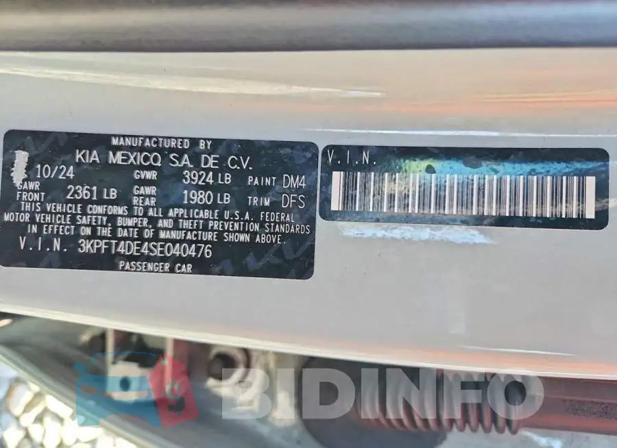 3KPFT4DE4SE040476 Photo# 12