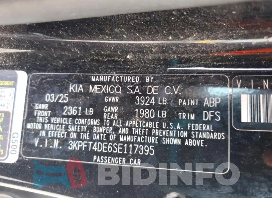 3KPFT4DE6SE117395 Photo# 12