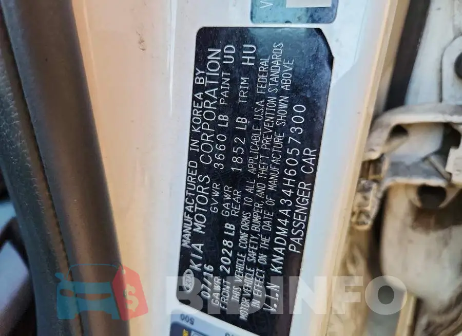 KNADM4A34H6057300 Photo# 12
