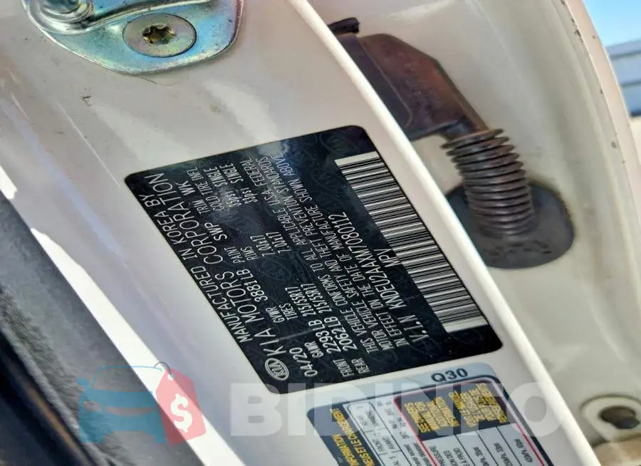 KNDEU2AAXM7080112 Photo# 12