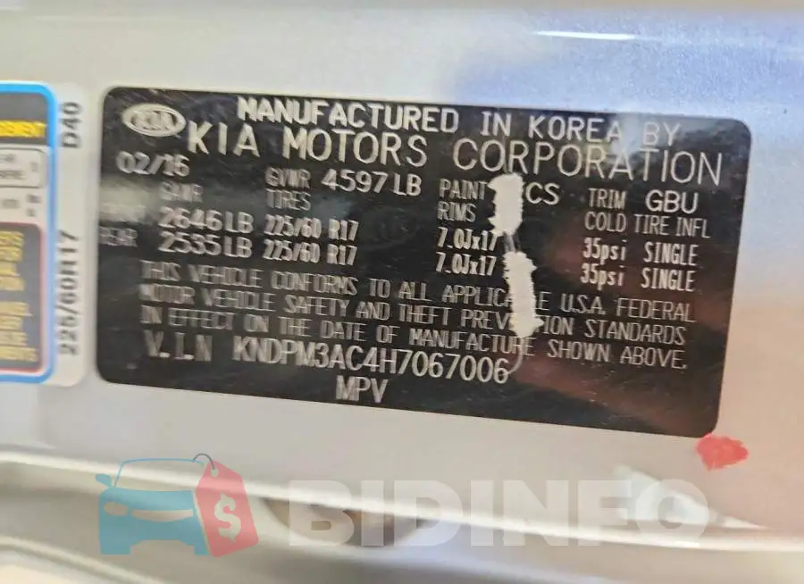 KNDPM3AC4H7067006 Photo# 12