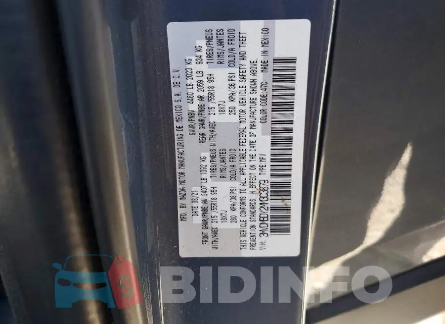 3MVDMBDY2MM303879 Photo# 13