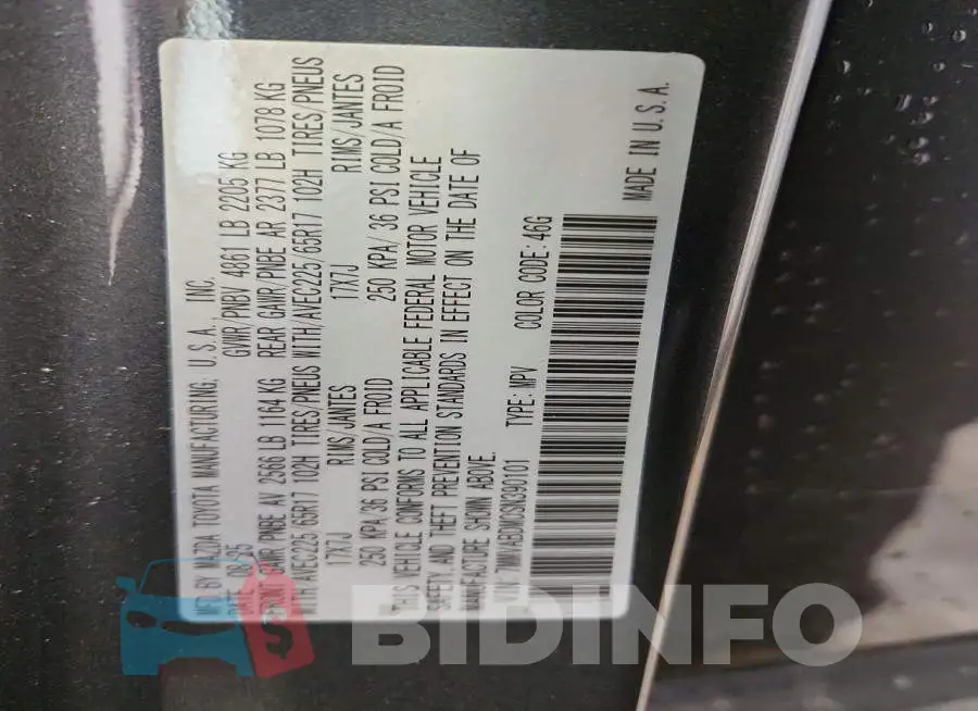 7MMVABDM0SN390101 Photo# 13