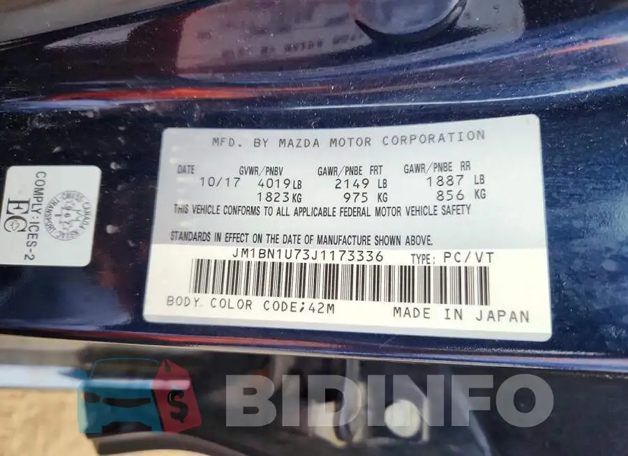 JM1BN1U73J1173336 Photo# 12