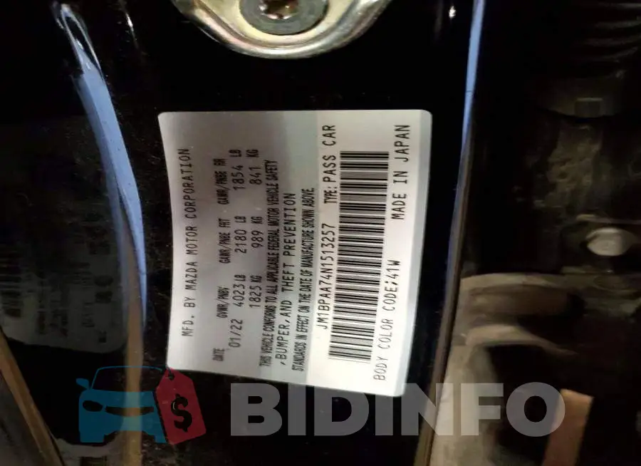 JM1BPAA74N1513257 Photo# 12