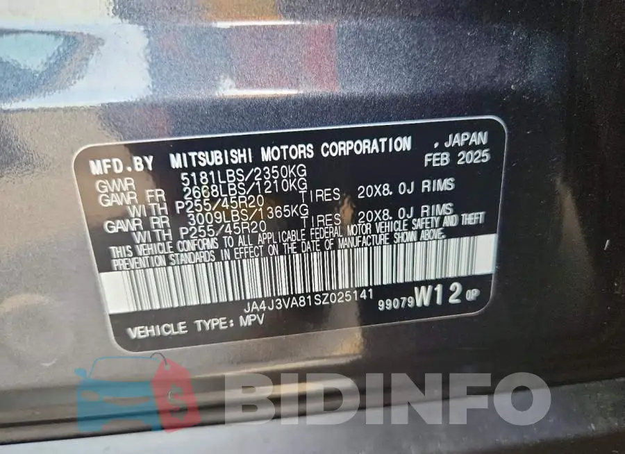 JA4J3VA81SZ025141 Photo# 12