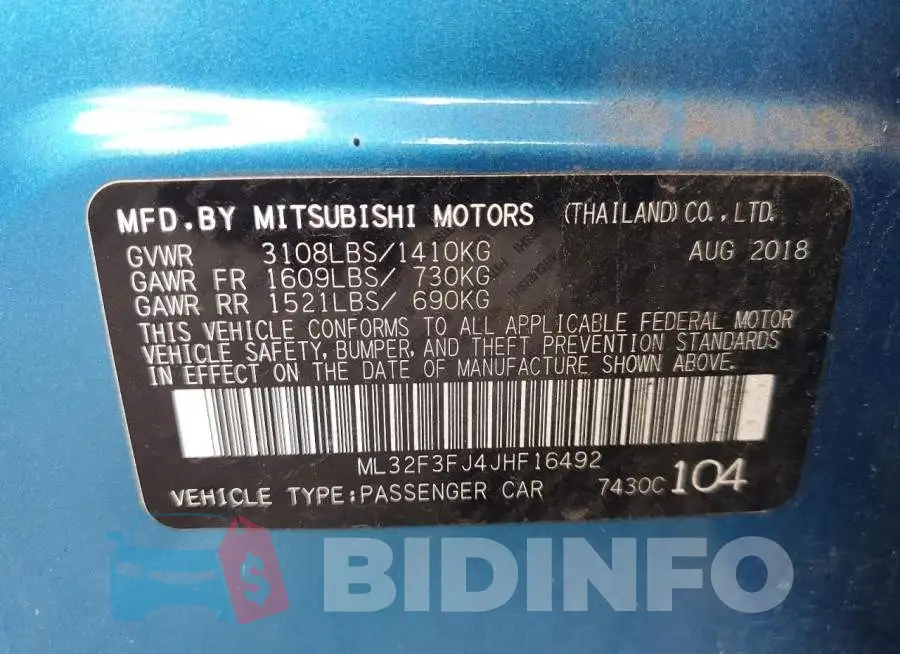 ML32F3FJ4JHF16492 Photo# 13