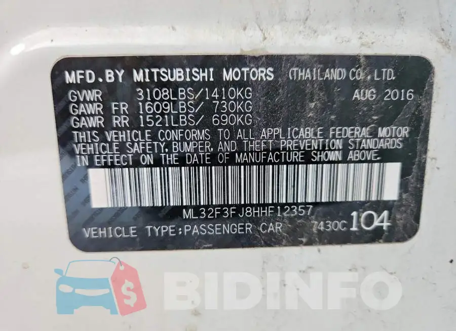 ML32F3FJ8HHF12357 Photo# 12