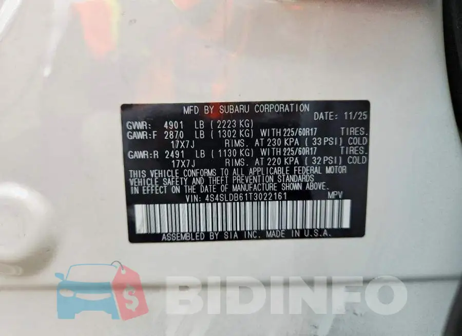 4S4SLDB61T3022161 Photo# 14