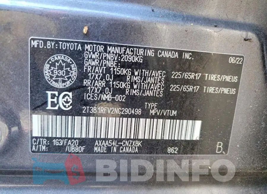 2T3B1RFV2NC290498 Photo# 13