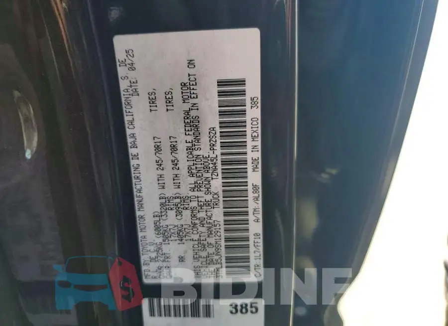 3TMLB5JN9SM129157 Photo# 12