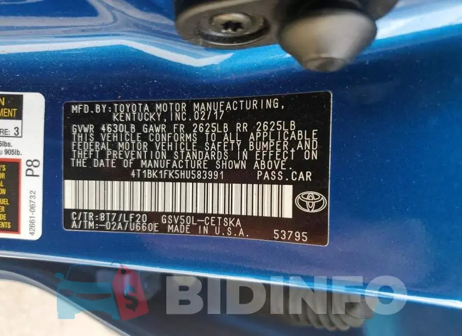 4T1BK1FK5HU583991 Photo# 13
