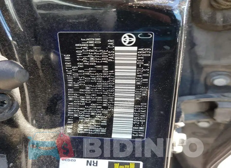 5YFS4RCE6LP032714 Photo# 12