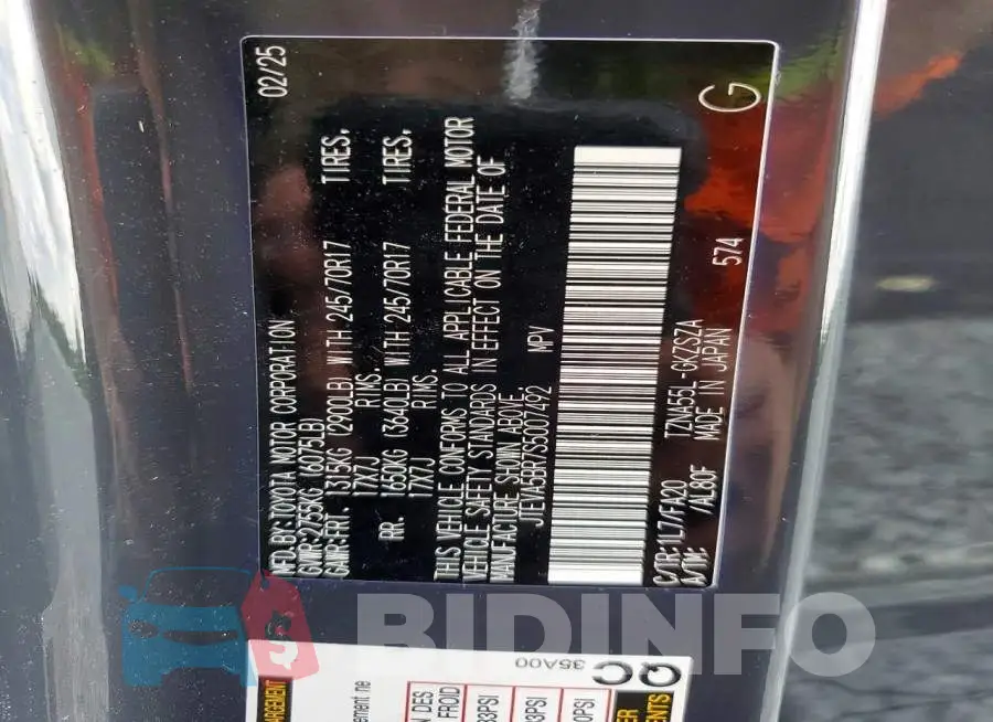JTEVA5BR7S5007492 Photo# 13
