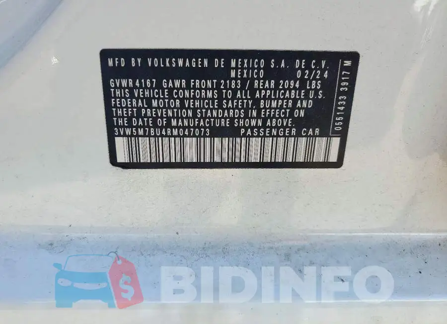 3VW5M7BU4RM047073 Photo# 12