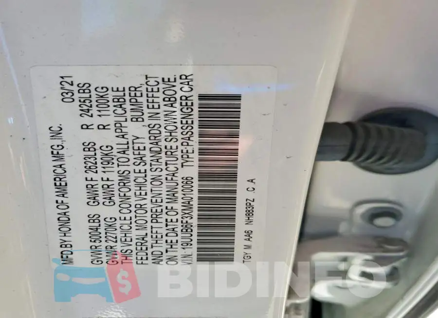 19UUB6F3XMA010066 Photo# 12